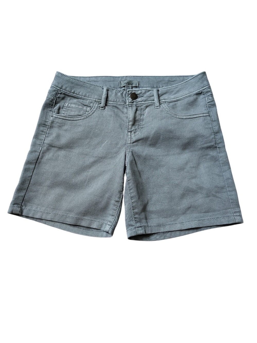 aerie Light Gray Cotton Denim Jean Shorts--Women, Teen Girl